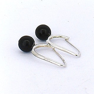Arete De Plata Con Esfera