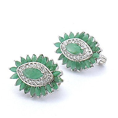 Aretes De Plata Con Piedras Preciosas