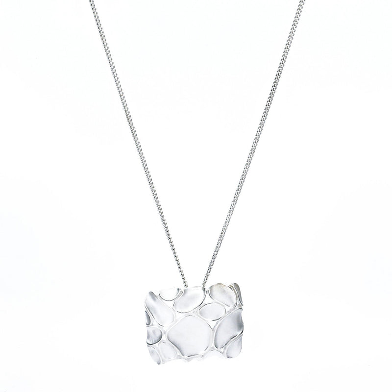 Collar Cuadro De Plata