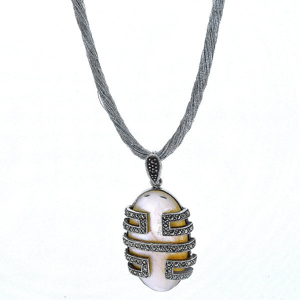 Collar De Plata Con Marquesita-Plarte