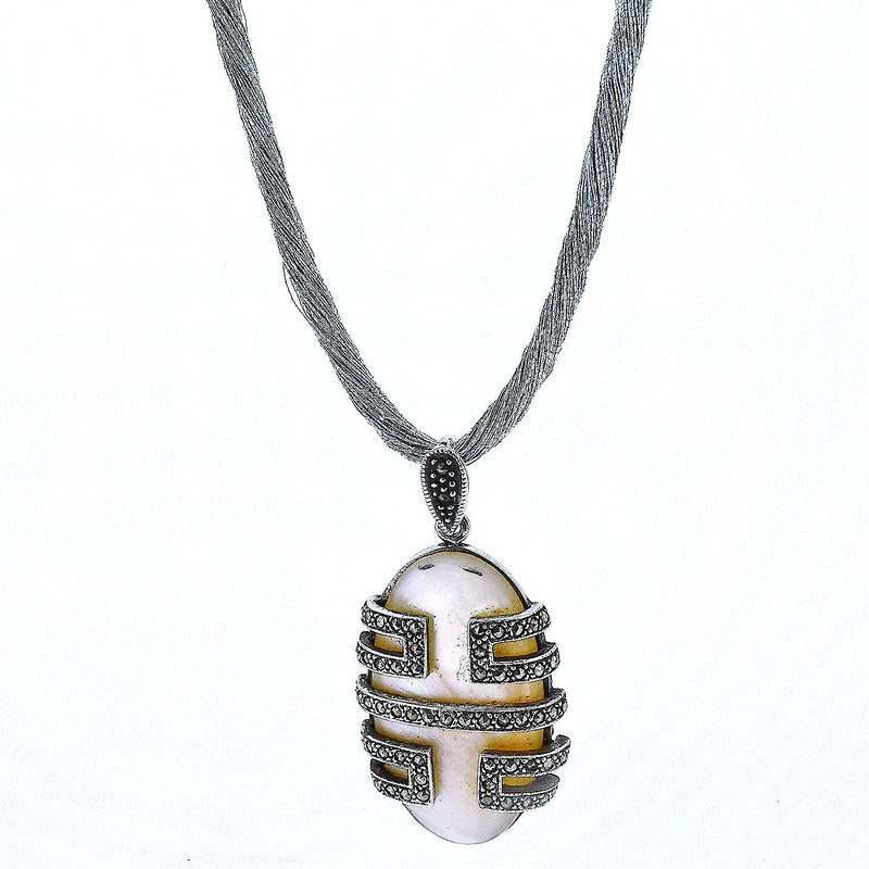 Collar De Plata Con Marquesita-Plarte