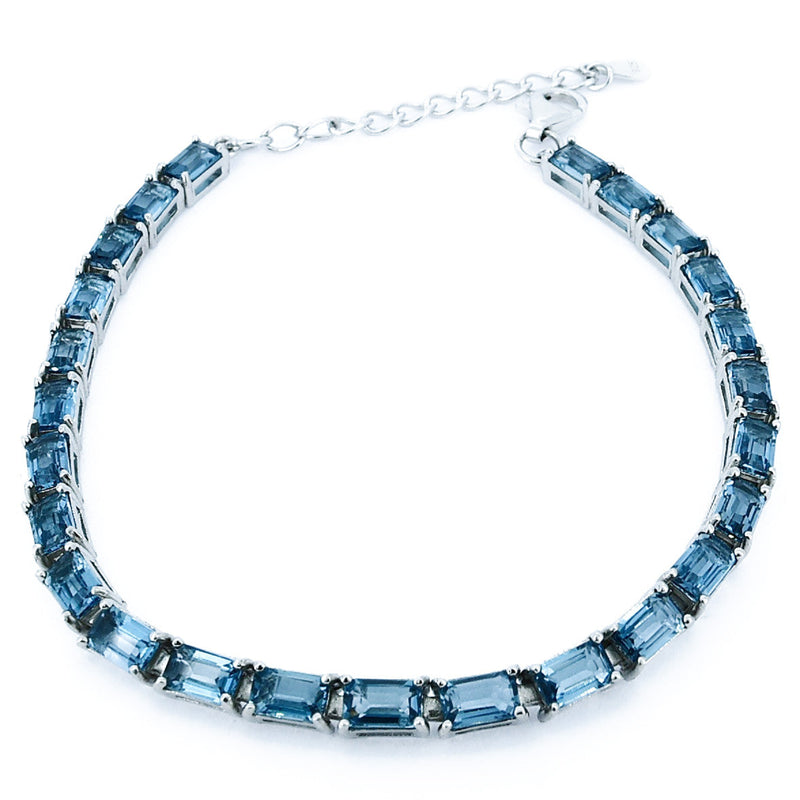 Pulsera De Plata Con Piedras Naturales